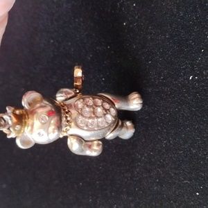 Brighton Jointed Bear with Crystals for eyes the belly and on the wand.